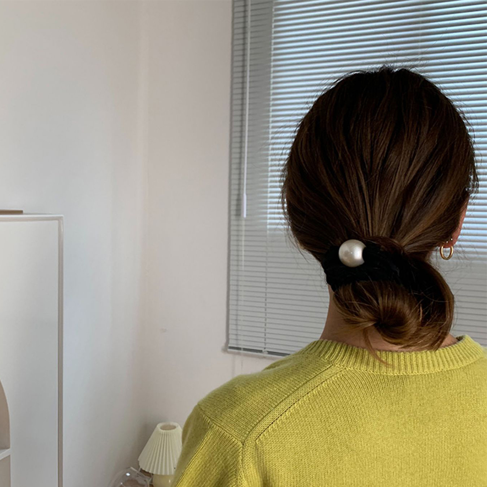 Dây Buộc Tóc Co Giãn Đính Ngọc Trai Nhiều Màu Thời Trang Cho Nữ Back2Life