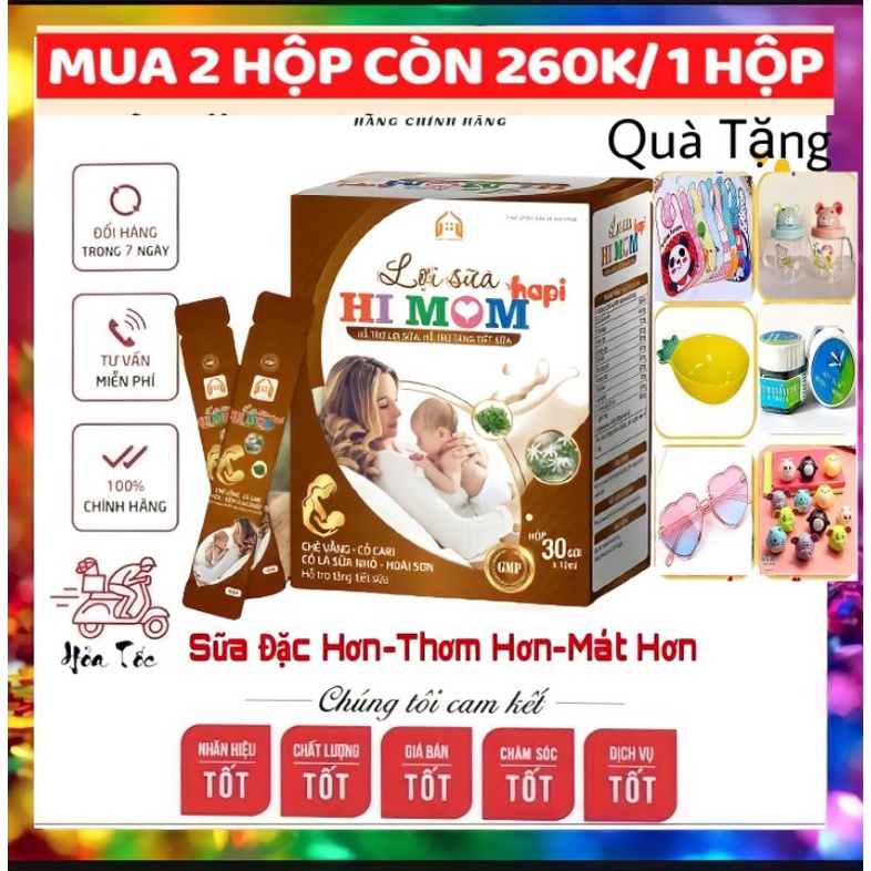 Lợi Sữa HI MOM HaPi - Hỗ Trợ tăng Tiết Sữa - Giảm Nguy Cơ Tắc Tuyến Sữa - Sữa Thơm Đặc Mát Hơn