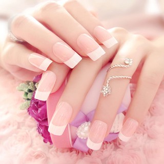 Bộ 24 móng tay giả phong cách Pháp cho nữ