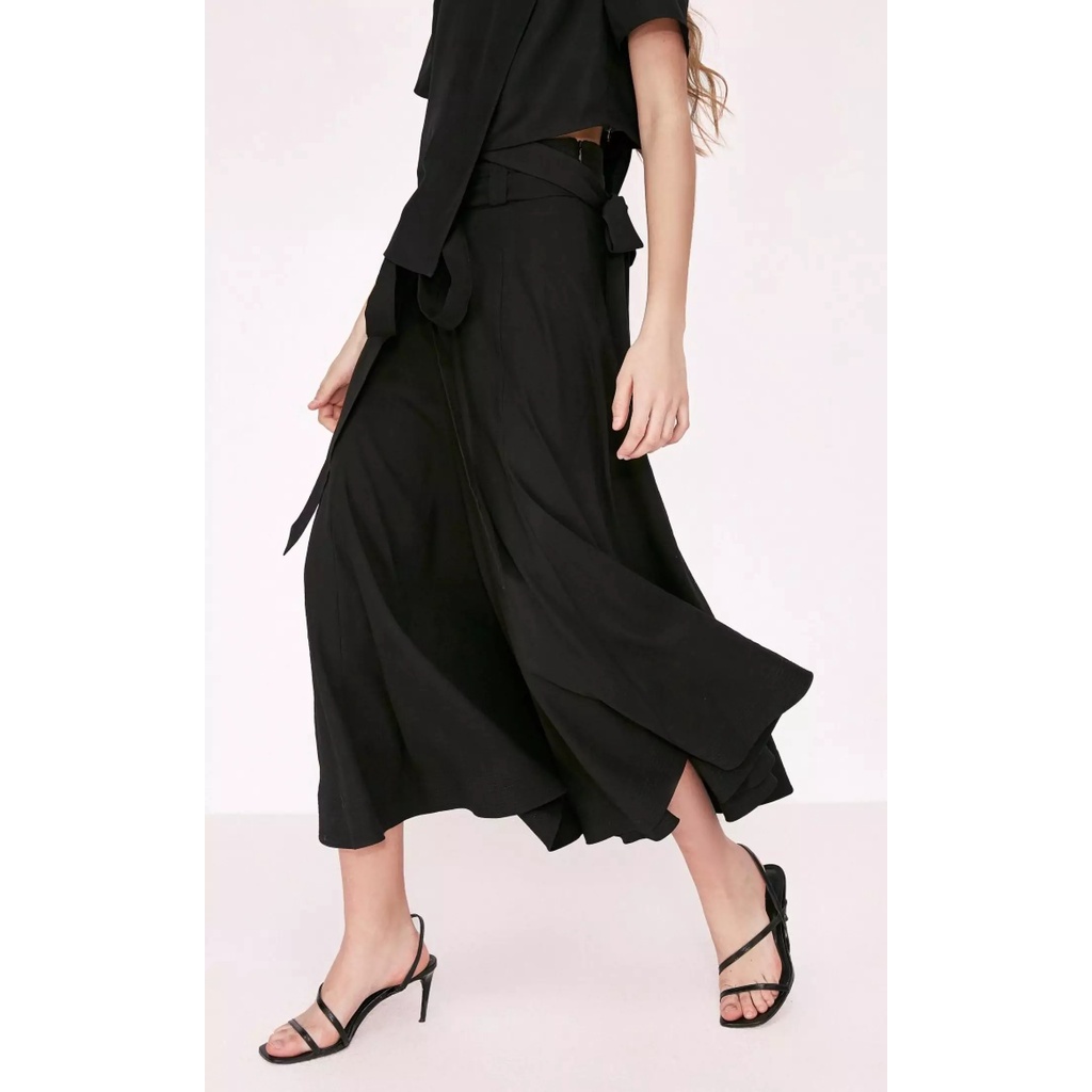 Vero Moda Quần Ống Loe Có Dây Đeo Hông Lưng Cao Dây Kéo Bên Hông Cho Nữ 31936J508