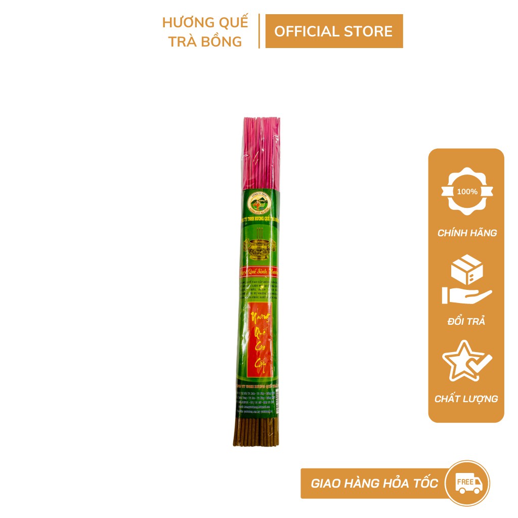 Nhang Quế Thẻ 50 Cây, 38cm, 100gram - Hương Quế Trà Bồng