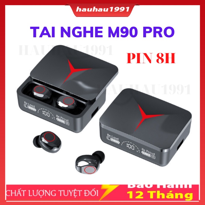 Tai nghe không dây M90 Pro bluetooth 5.3 Âm bass cực to chống ồn chống