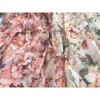 Vải tơ xước hoa mới