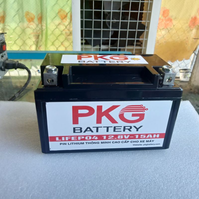 Ắc quy lithium 12.8v 15ah khơi đông xe phân khối lơn 1500cc trở xuống