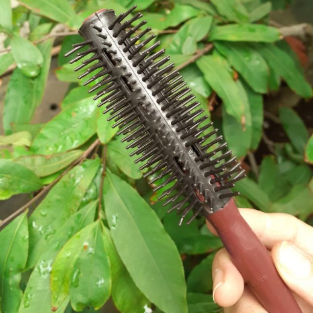 Lược Gai Chải Tóc Tạo Kiểu Cán Gỗ Nâu