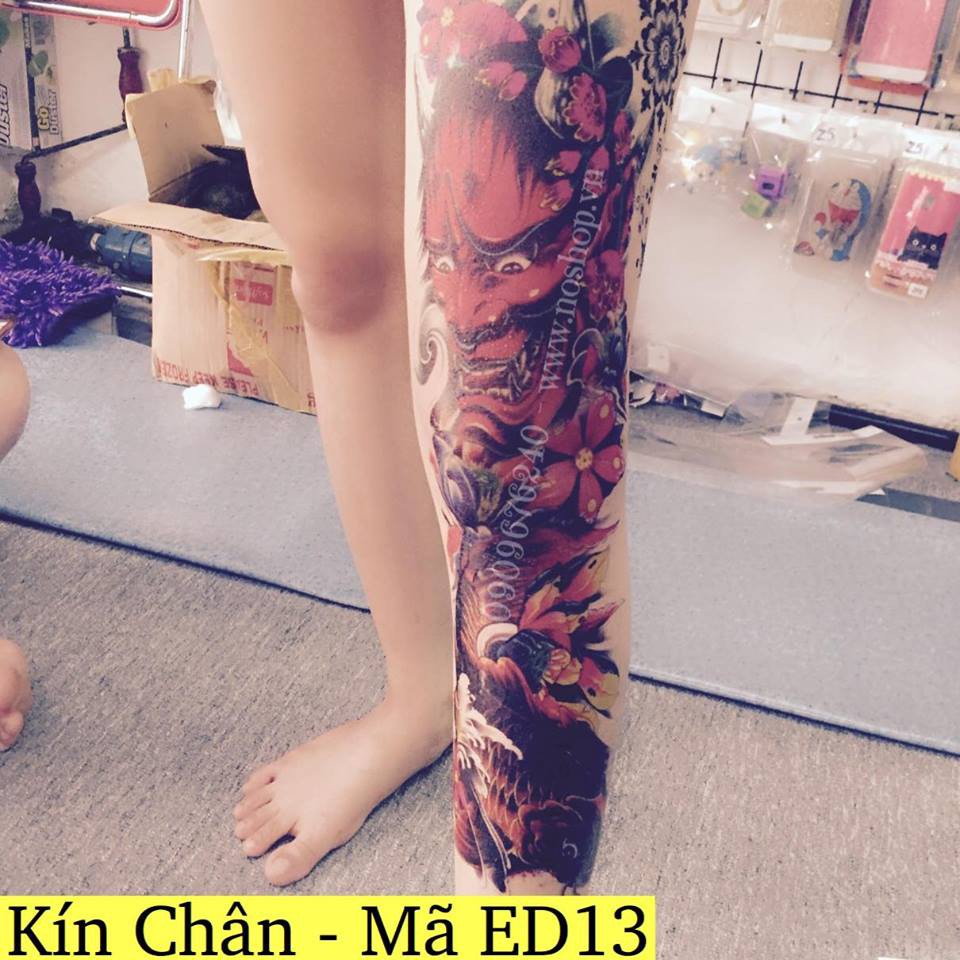 Hình xăm dán mặt quỷ - Mã ED13