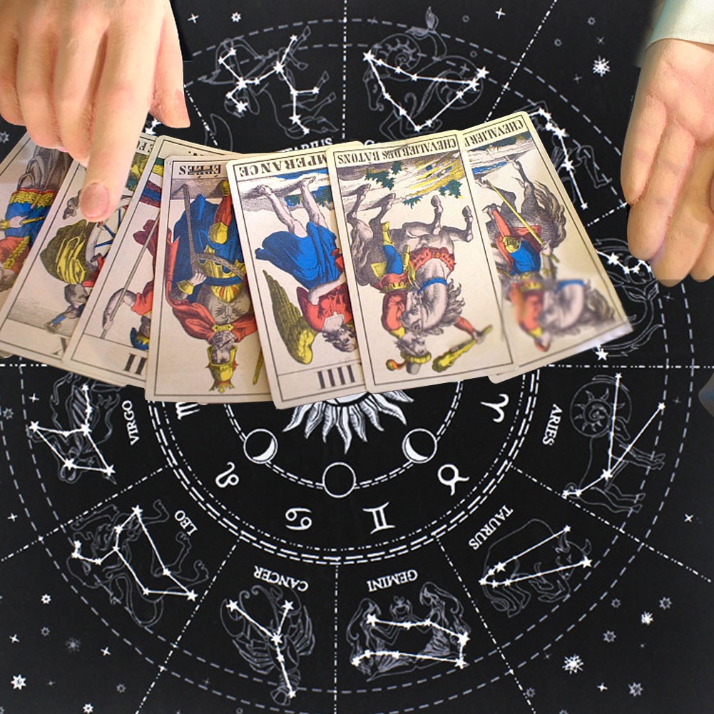 Khăn Trải Bàn Bói Bài Tarot 12 Cung Hoàng Đạo Độc Đáo