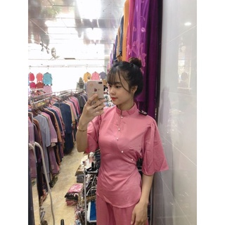 Đồ lam đi chùa Lụa thêu Hồ Điệp