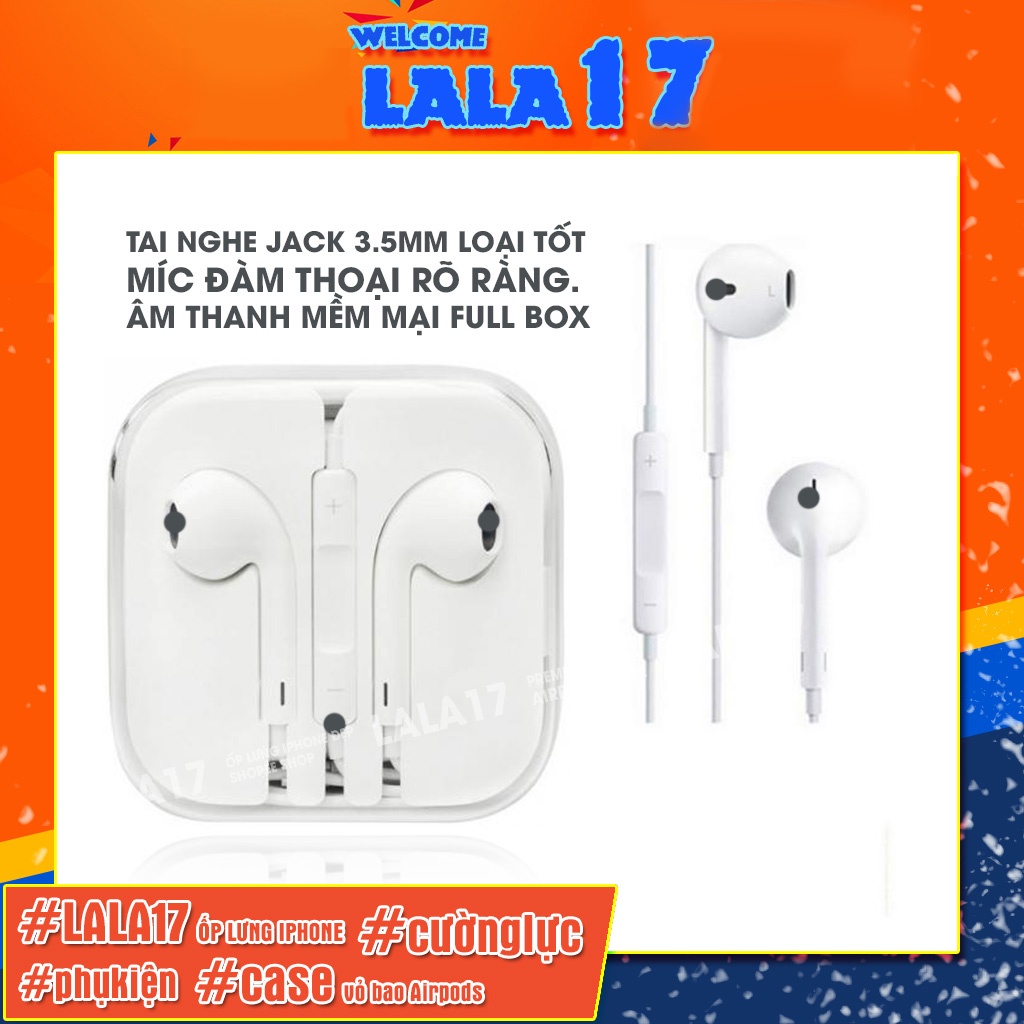 Tai Nghe Jack 3.5 Có Dây Dành Cho Các Điện Thoại Có Chân Cắm tròn 3.5 mm