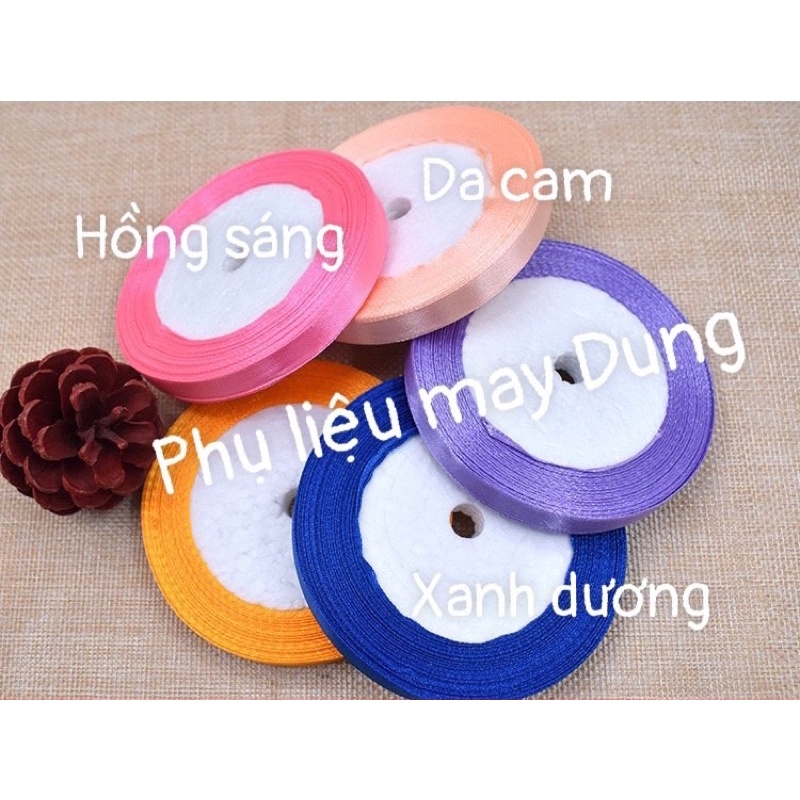 ruy băng lụa cuộn 1cm 22 mét