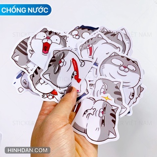 [ Ami Stickers ] Mèo Ngộ Nghĩnh Chất Liệu PVC Cao Cấp Chống Thấm Nước Dán Trang Trí | Sticker Việt Nam