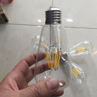 Combo 5 bóng led ST64-6w,bóng led thủy tinh trang trí kiểu Edison