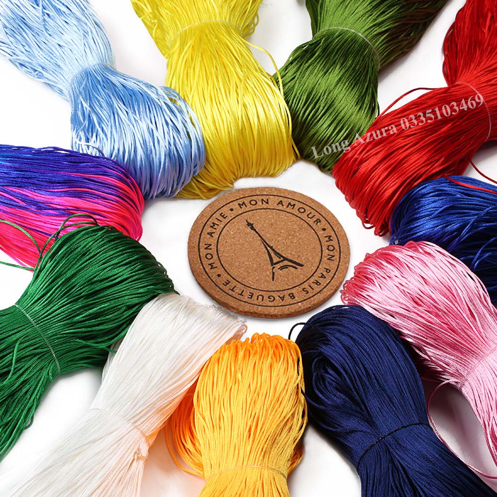 Dây làm vòng tay, Long Azura, đủ cỡ 1mm, 2mm, 2.5mm, vòng tay đôi, cặp, nam, nữ, handmade, chỉ đỏ, may mắn