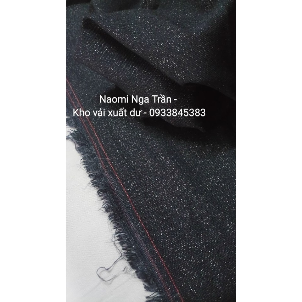 Kate sợi nhũ xanh navy SALE 15K/M, xược rách nhẹ