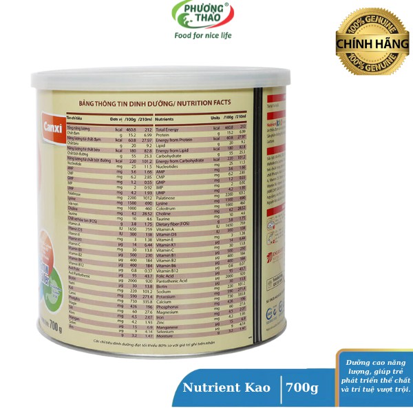 Sữa bột Nutrient KAO 700g Date T7.2023