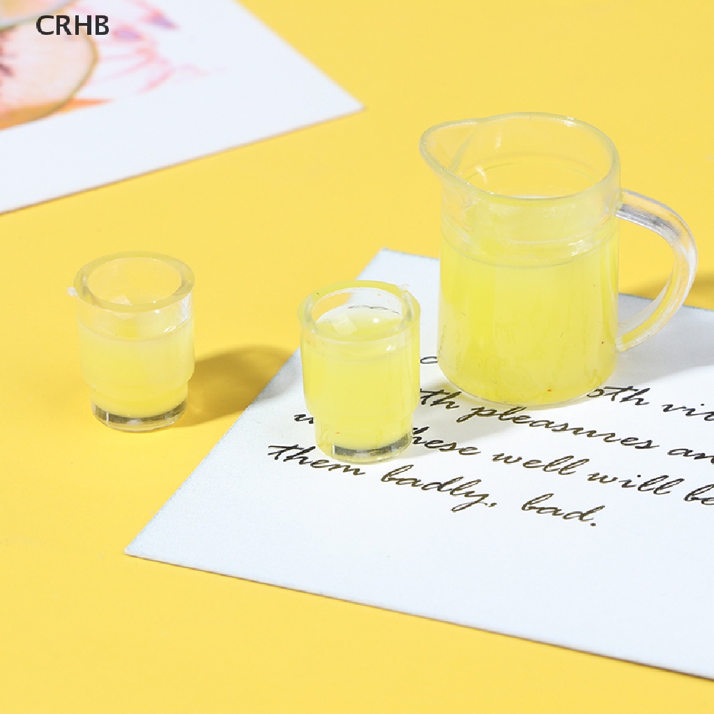 Bộ 3 Chai Nước Ép Trái Cây + 2 Ly Uống 1: 12 Dành Cho Nhà Búp Bê Mới