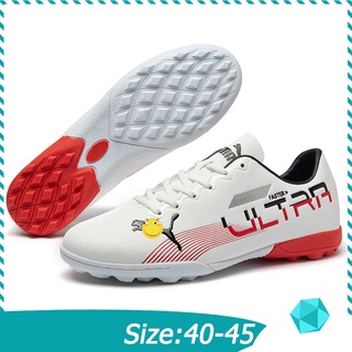 Giày thể thao bóng đá Ultra Futsal màu đen trắng cho sân cỏ nhân tạo đã khâu đế Size 40 45