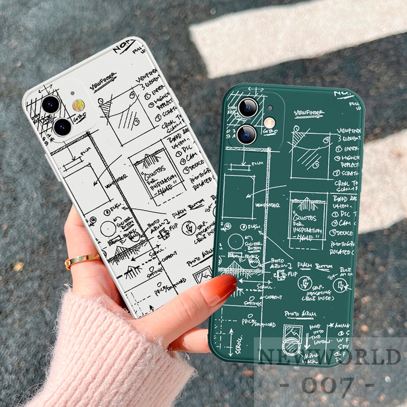 Ốp Điện Thoại Cạnh Thẳng In Công Thức Toán Học Cho Samsung A10 A11 A12 A02 A02S A03S A20 A30 A50 A50S A30S A32 A52