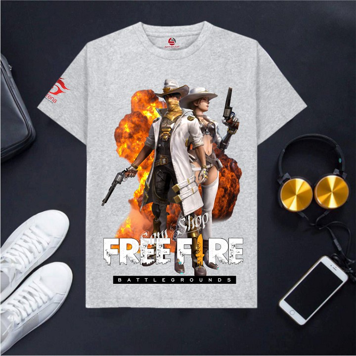 Áo Free Frie ghi xám cotton cực đẹp - Mùa 16