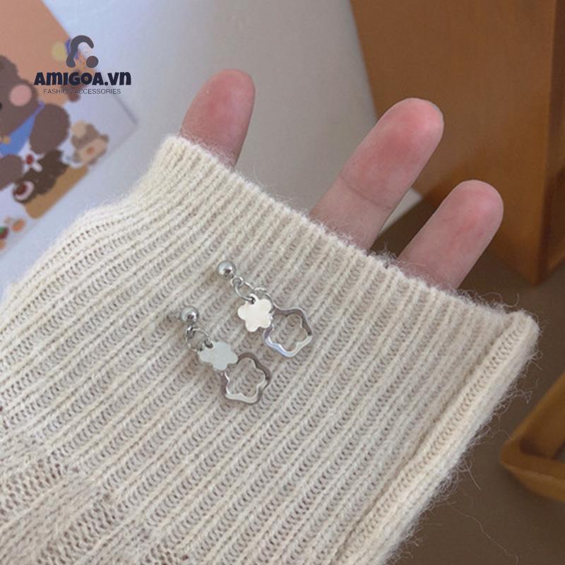 ✨✨Khuyên Tai Dạng Kẹp Hình Bông Hoa Khoét Rỗng Cho Nữ