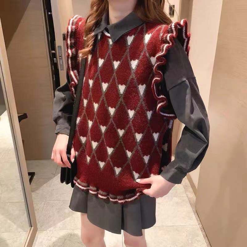 Áo len không tay dáng rộng thiết kế mới thời trang dành cho nữ