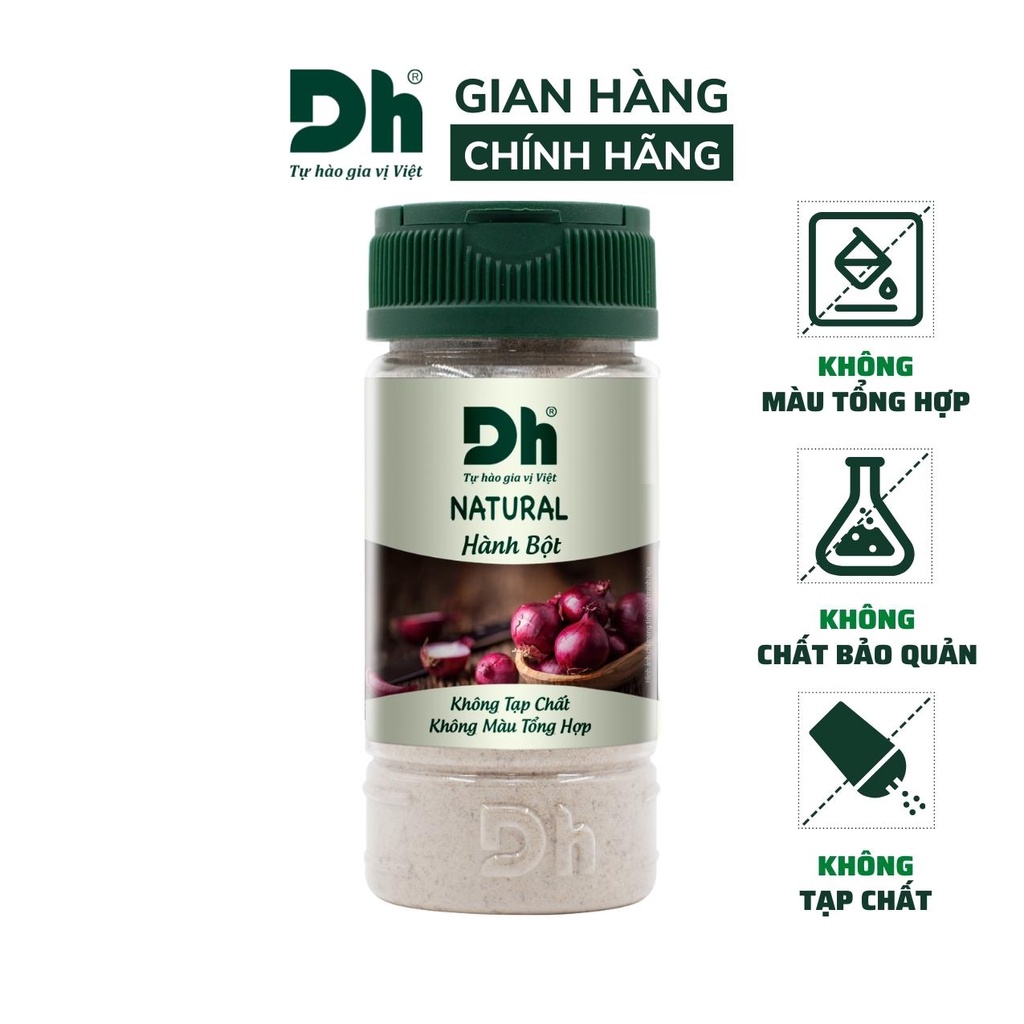 Bột hành nguyên chất Natural DH Foods chế biến thực phẩm 40gr - DHGVT57