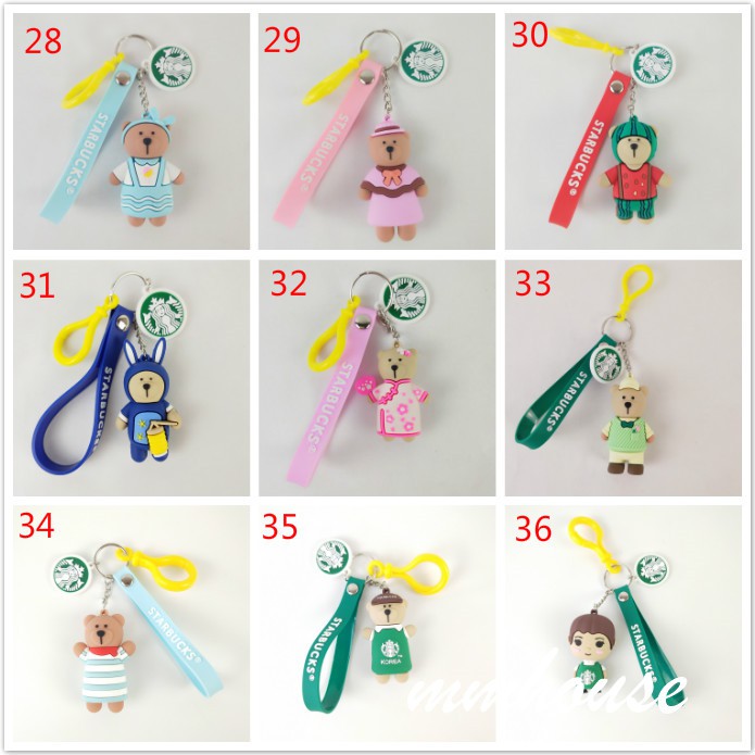 Móc khóa hình chú gấu 36 kiểu lựa chọn