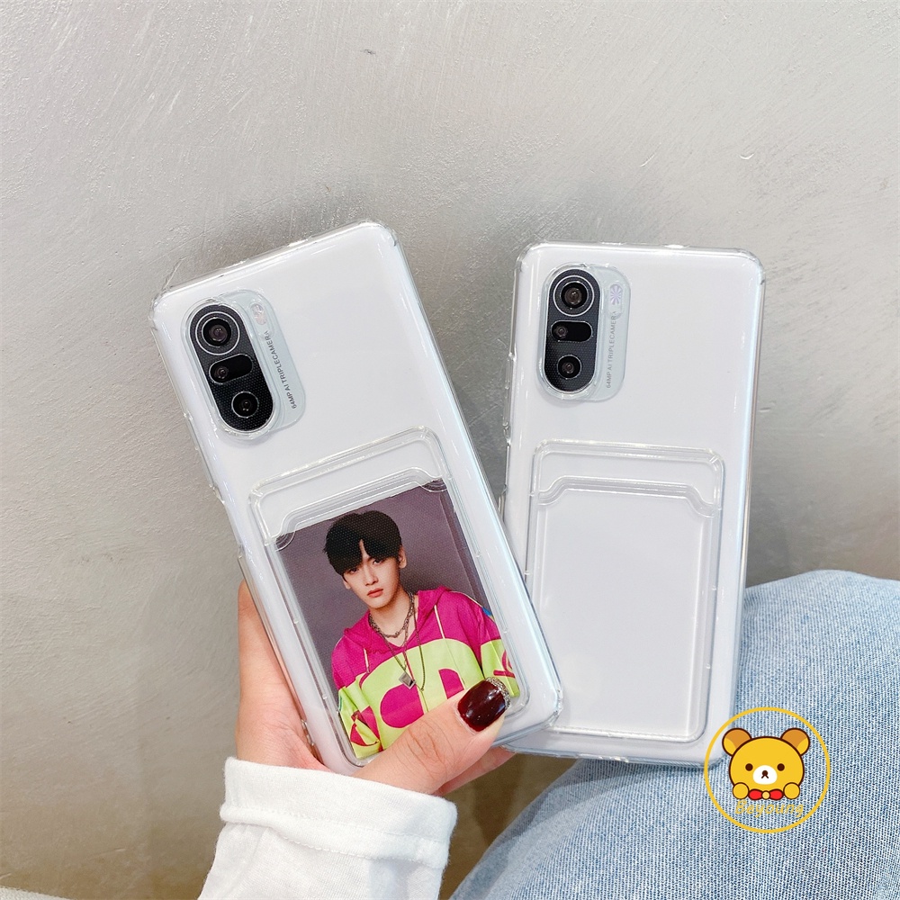 Ốp Điện Thoại Mềm Mỏng Có Ngăn Đựng Thẻ Cho Xiaomi Mi 12 12X 12 11T 11 Ultra 10 Lite 10T 11T Pro Poco F4 GT M4 Pro 5G X3 Pro NFC M3 Pro F3 X2