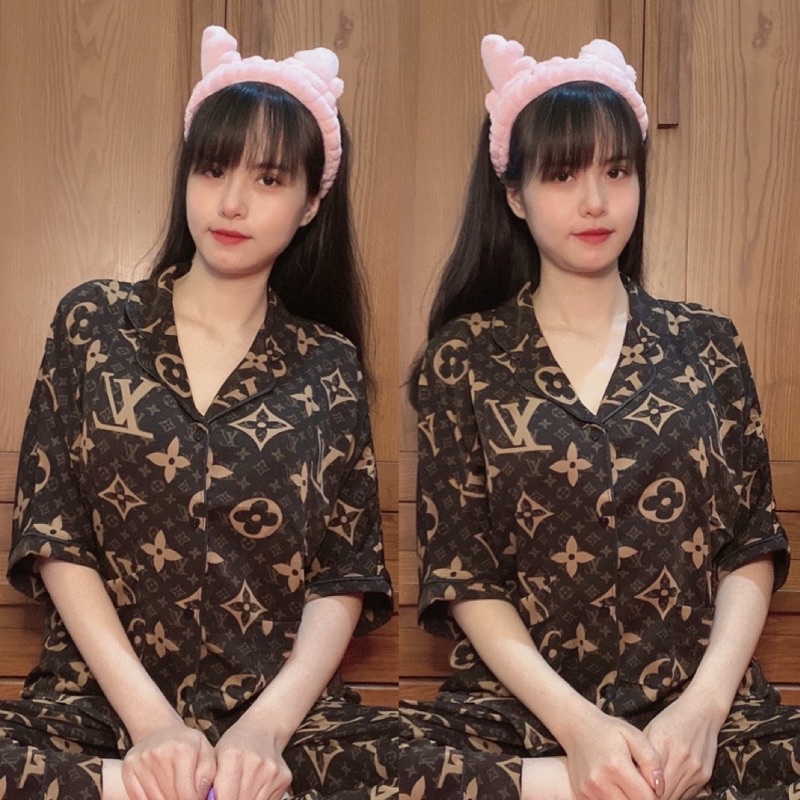 [ẢNH CHỦ SHOP] Pijama lụa cao cấp hoạ tiết quần dài tay cộc bigsize | BigBuy360 - bigbuy360.vn