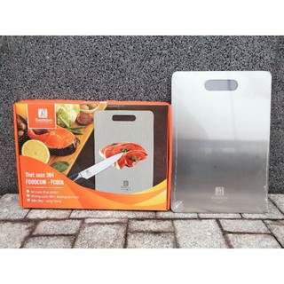 Thớt inox 304 kháng khuẩn - hàng Việt Nam sản xuất - Foodcom Fc - 2 size