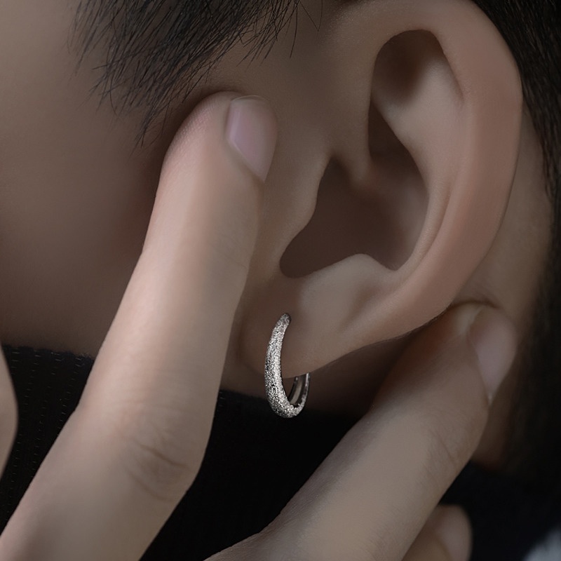 Bông tai bạc 19A1526 lấp lánh đơn giản dễ phối đồ hợp thời trang