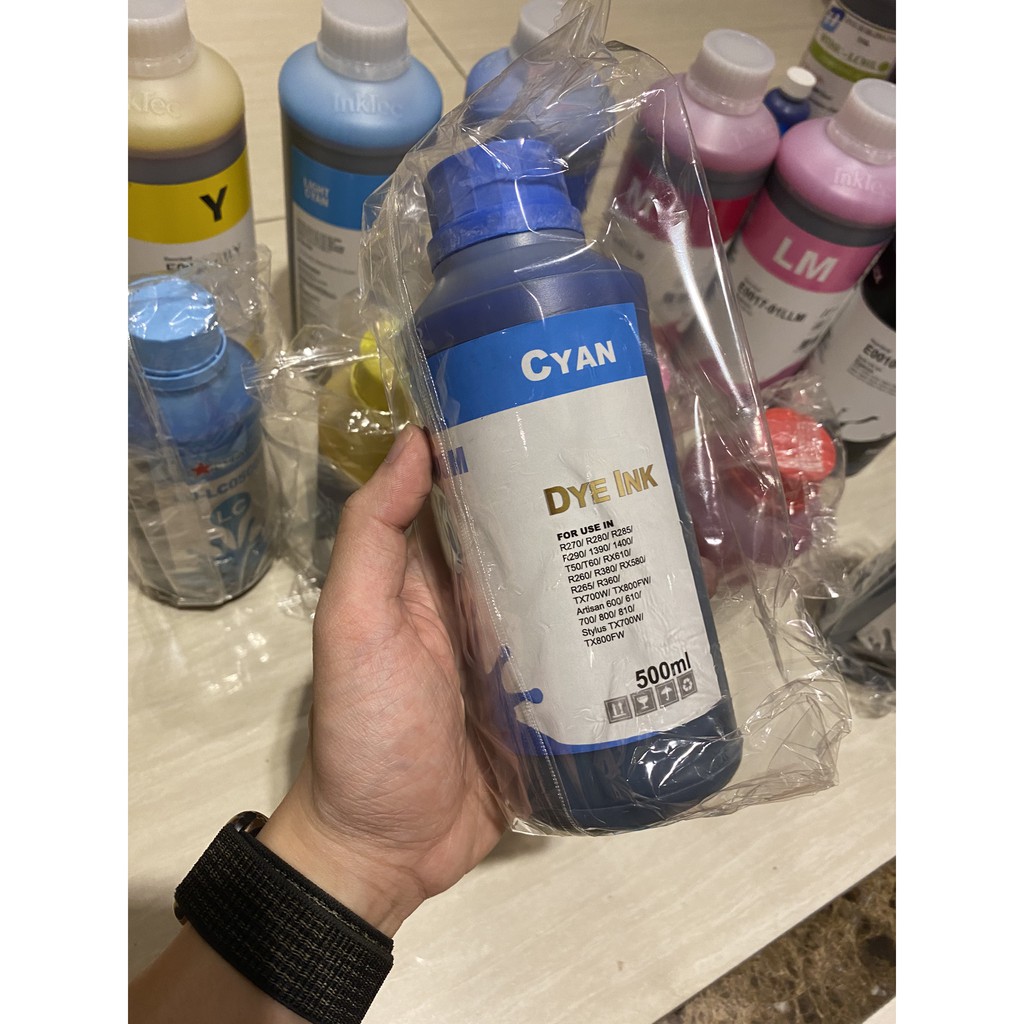 Bộ Mực Nước In Dye Epson FULL 6 màu| Cho máy in phun Epso.n ( 500ml )