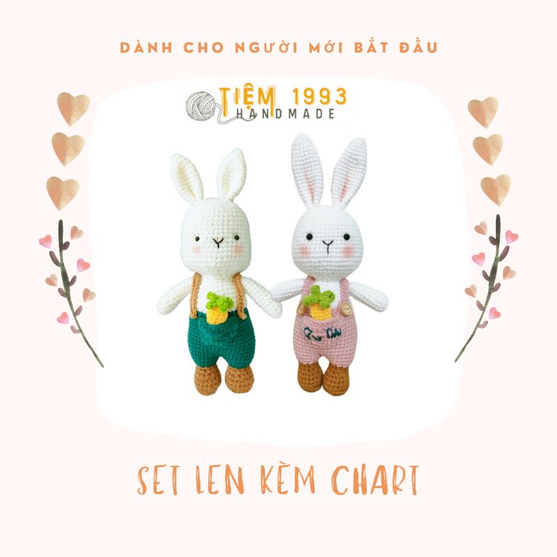 Set len móc thỏ Bunny [cho người mới bắt đầu]