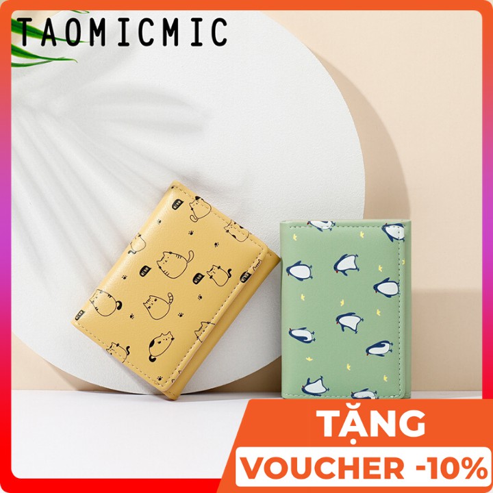 Ví Nữ Ngắn FREESHIP Giảm 5K khi nhập [GENZ123] Ví Nữ Chim Cánh Cụt Cao Cấp