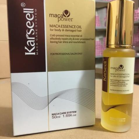 [CHÍNH HÃNG]TINH DẦU DƯỠNG TÓC PHỤC HỒI HƯ TỔN HƯƠNG NƯỚC HOA CAO CẤP KARSEELL MACA ESSENCE OIL 50ML [ top 1 ]