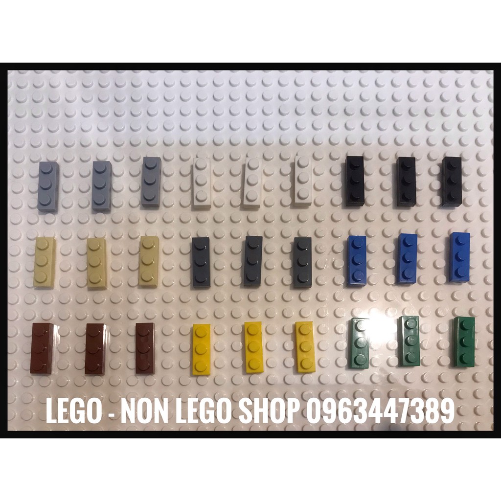 Lego part 1x3 dẹt cơ bản các màu sắc ( 20c )