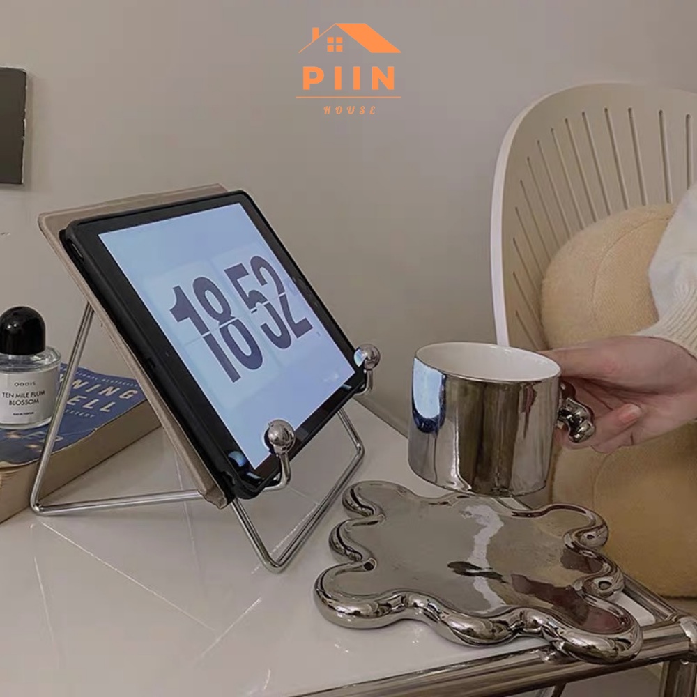 Giá đỡ máy tính bảng khung kim loại PIIN HOUSE, kệ kê ipad decor trang trí bàn làm việc