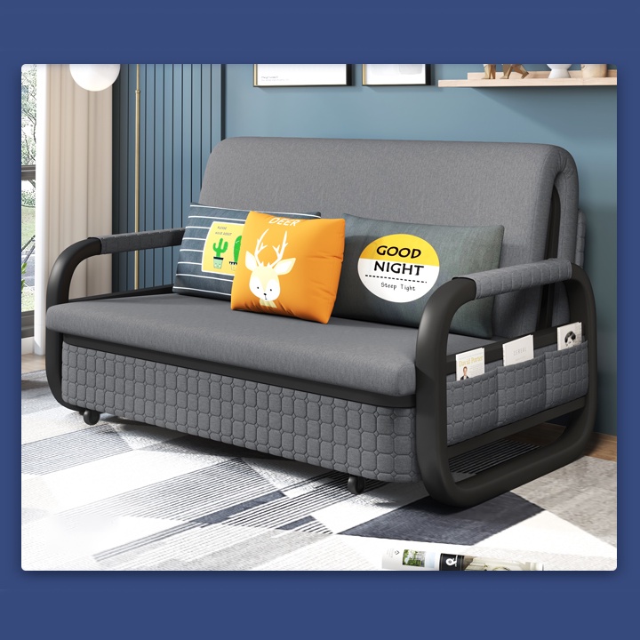 Giường sofa bắc âu có ngăn chứa đồ, sofa bed đa năng