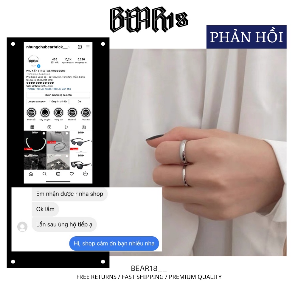 (FULL SIZE) Nhẫn trơn bạc cho nam nữ cặp đôi thép titan không gỉ phong cách đơn giản