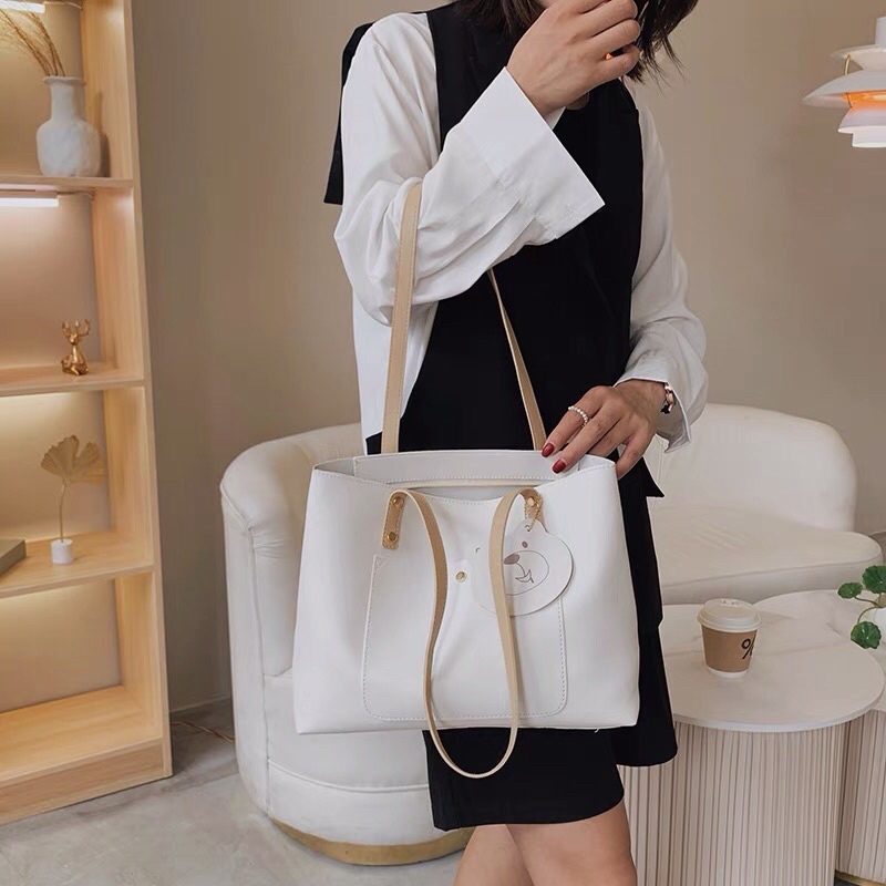Túi xách A4 tote cầm tay sinh viên nữ size lớn