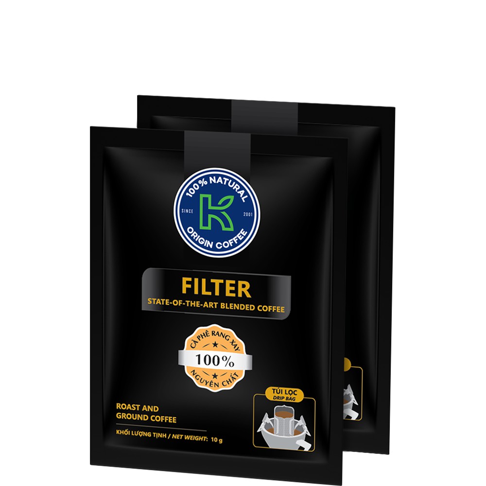 [Chính Hãng] Túi Cà Phê Phin Giấy K Coffee Filter 50g - thưởng thức cà phê nguyên chất chỉ mất 1 phút