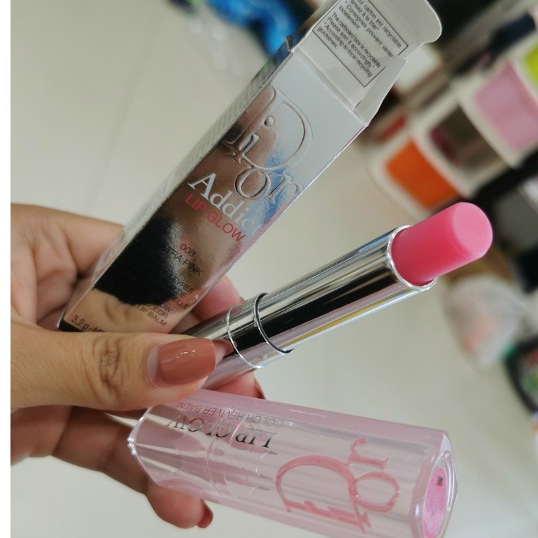 Son Dưỡng Dior Addict Lip Glow bản mới 2021 - màu  008 màu hồng dâu nhẹ nhàng tự nhiên .