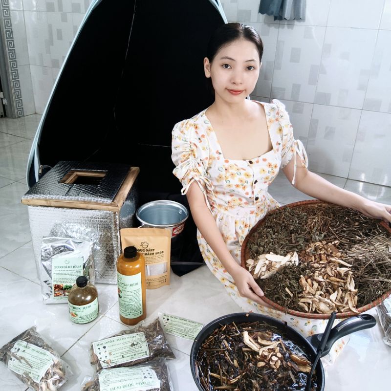 10 gói lá xông sau sinh, xông giải cảm tăng đề kháng