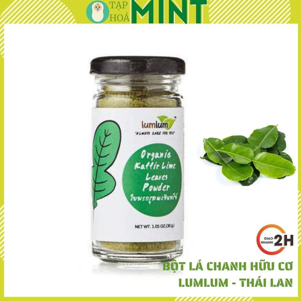 Bột lá chanh Kaffir hữu cơ Lumlum Thái, gia vị cho bé ăn dặm - Tạp hoá mint