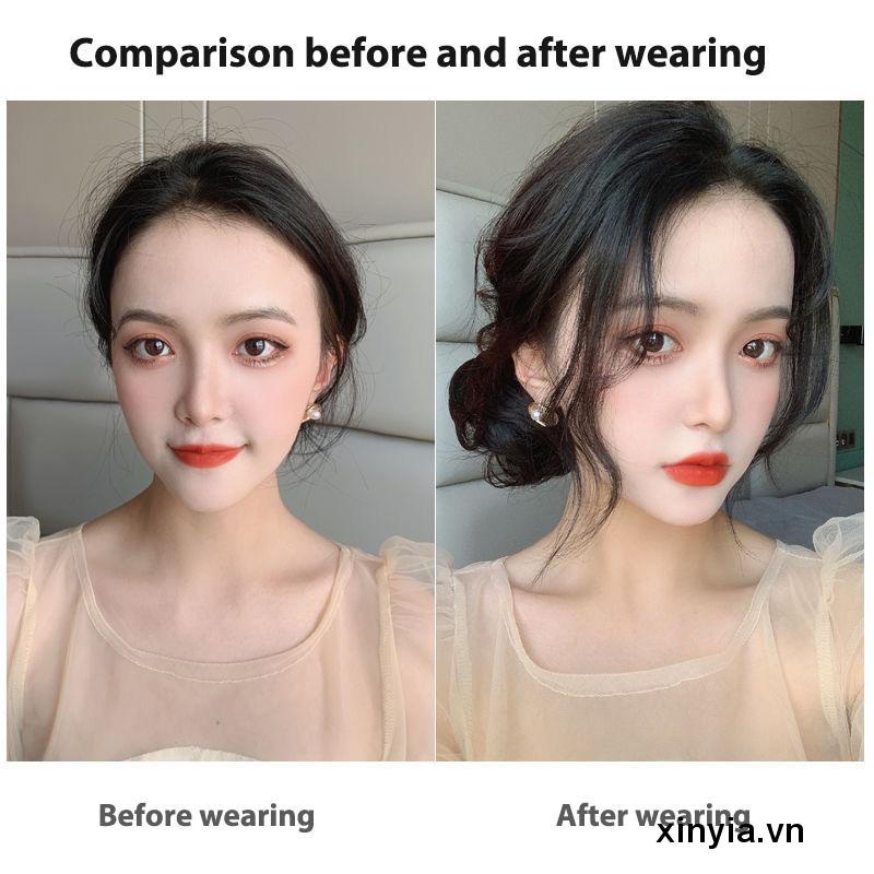 Tóc Giả Tự Nhiên Bangs Có Mái Che Mặt