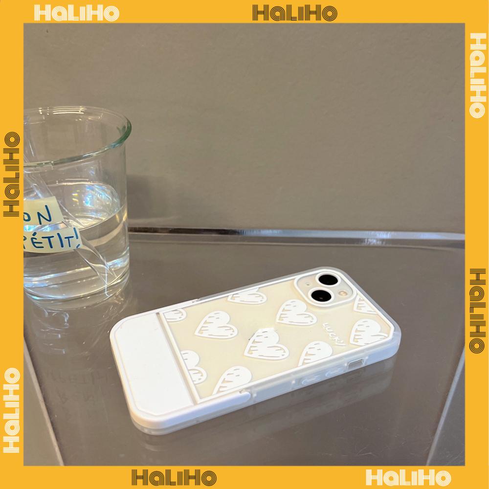 iPhone Case Silicone Soft Case Clear Case Folding Stand Shockproof Protection Camera Love Simple Cute Compatible For iPhone 11 iPhone 13 Pro Max iPhone 12 Pro Max iPhone 7Plus xr