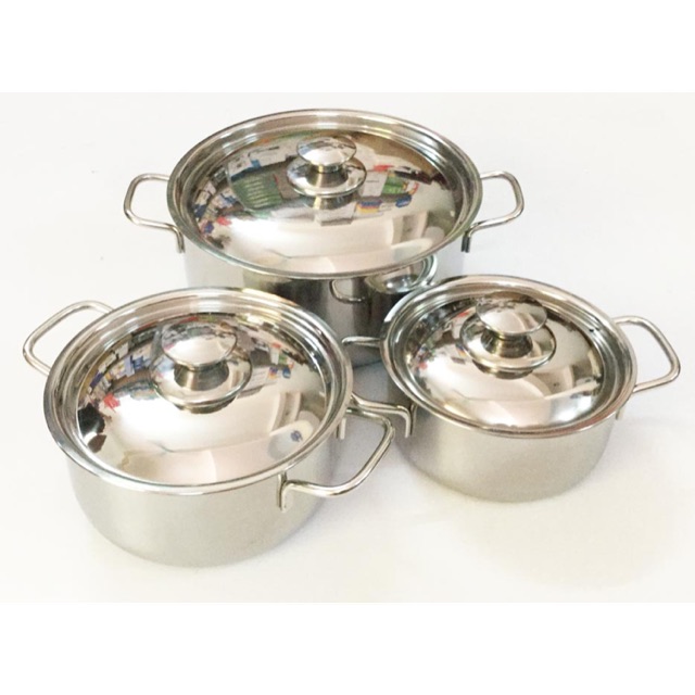 Bộ 3 nồi Inox 1 đáy Fivestar Sharp