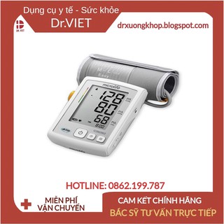 Máy đo huyết áp bắp tay điện tử Microlife A5 PC-Hàng chính hãng cao cấp Thuỵ Sĩ-Công nghệ tự đo 3 lần (MAM)