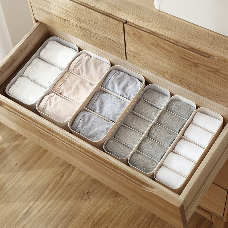 Hộp nhựa 3/ 5 ngăn đựng đồ lót tiện dụng chất lượng cao