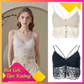 💖 FREESHIP 💖 Áo Lót Bra Phối Ren Dây Đôi Đan Chéo Áo Bra Phong Cách Điệu Đà Cho Phái Đẹp HOT 2021 Emotion For Queen